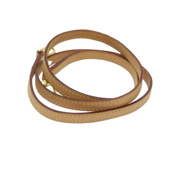 LOUIS VUITTON Shoulder Strap Leather 45.7"" Beige LV Auth am5217 - Picture 1 of 5